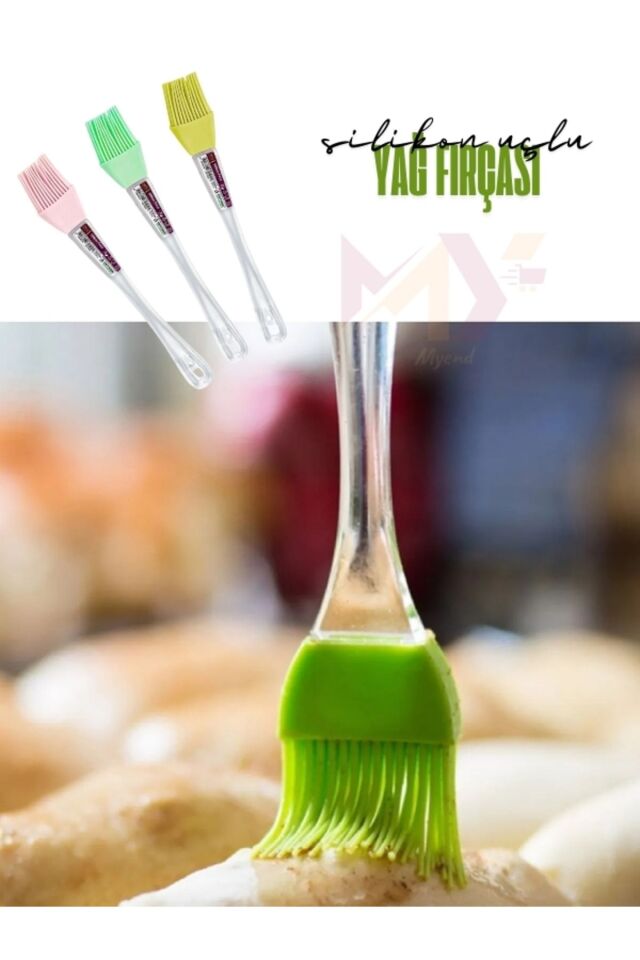 2'li Silikon Set, Yumurta Fırçası ve Spatula Seti, Silikon Yemek Hazırlama Seti