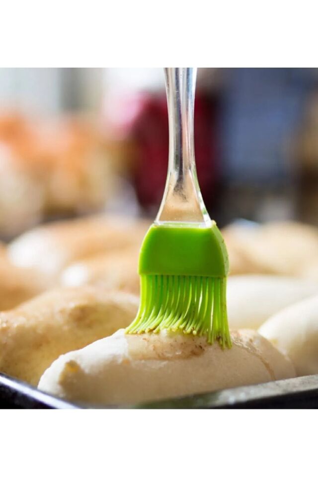 2'li Silikon Set, Yumurta Fırçası ve Spatula Seti, Silikon Yemek Hazırlama Seti