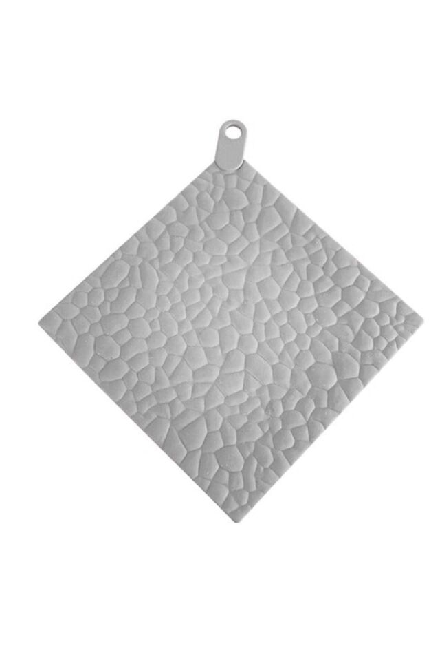 Decobella Silikon Nihale Çaydanlık Tencere Altlığı Kabartma Desenli Nihale 16x16cm Kare Nihale
