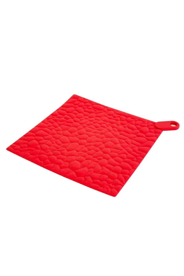 Decobella Silikon Nihale Çaydanlık Tencere Altlığı Kabartma Desenli Nihale 16x16cm Kare Nihale