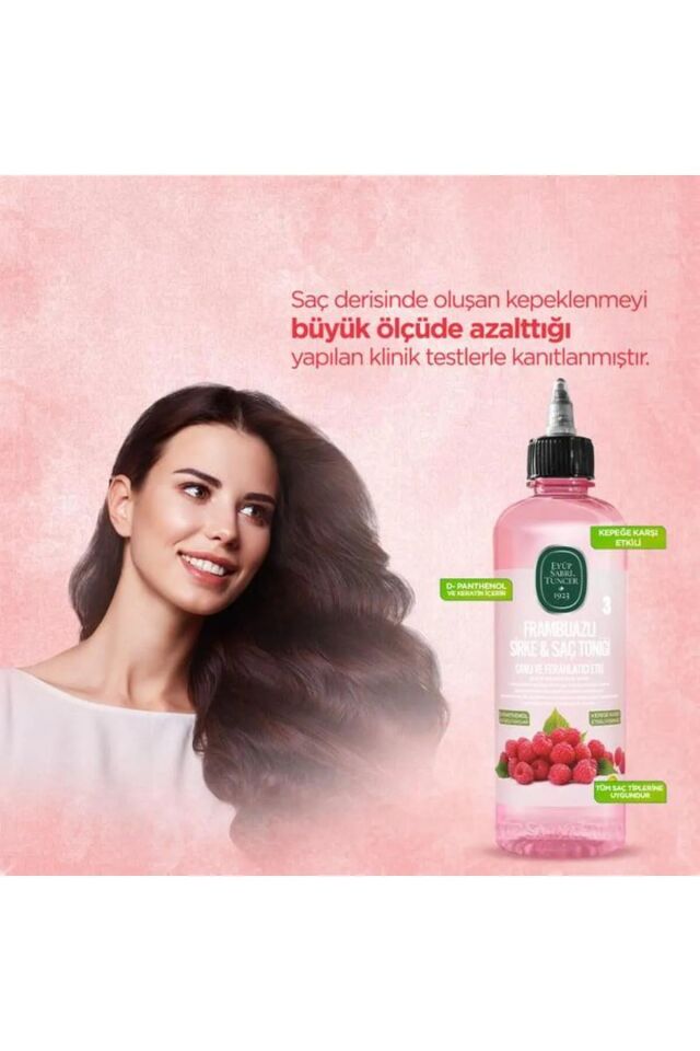 11 Adet Frambuaz & Sirke Saç Bakım Toniği, Canlı ve Ferahlatıcı Etki 500 ml