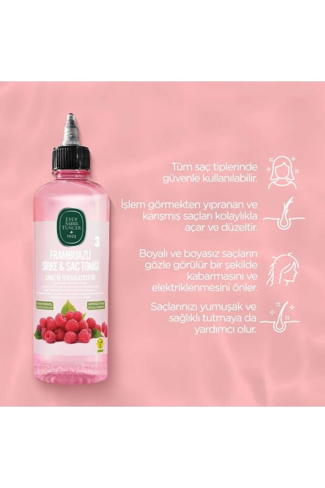 11 Adet Frambuaz & Sirke Saç Bakım Toniği, Canlı ve Ferahlatıcı Etki 500 ml