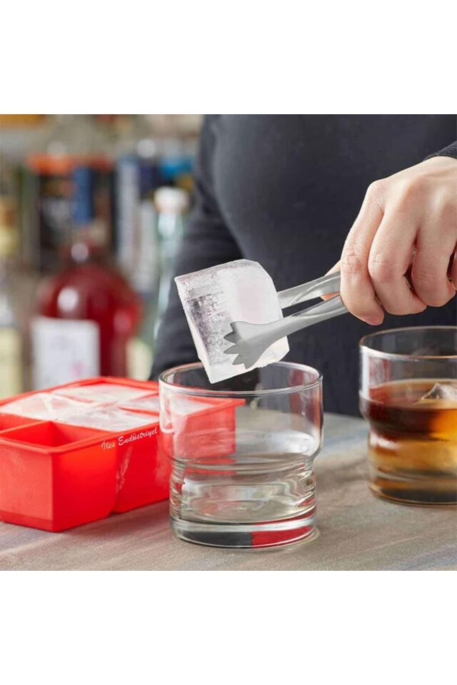 2'li Buz Kalıbı Seti, XL Küp ve Mini Buz Kalıbı, Soğuk İçecek Kokteyl İçin Buzluk