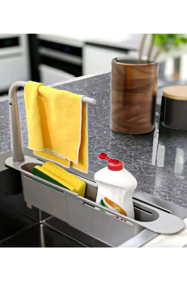 Lavabo Organizatörü, Teleskopik Ayarlanabilir Mutfak ve Banyo Organizatörü, Evye İçin Organizatör