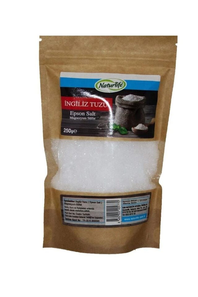 1 Adet 250gr. Magnezyum Sülfat, Ingiliz Tuzu, Epsom Salt Epsom Tuzu