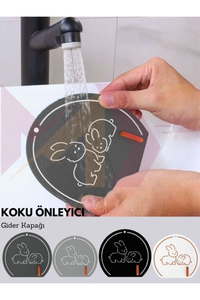 Koku Giderici Önleyici Lavabo Gider Kapağı, Kokulu Yıkanabilir Gider Matı