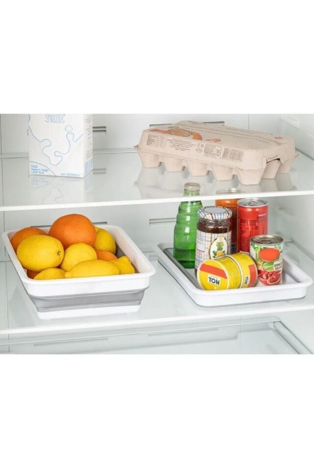 Katlanır Badya Leğen Kova Akordiyon Katlanabilir Dikdörtgen A-5 Boyutlu Ofis A-5 Depolama 4 Litre