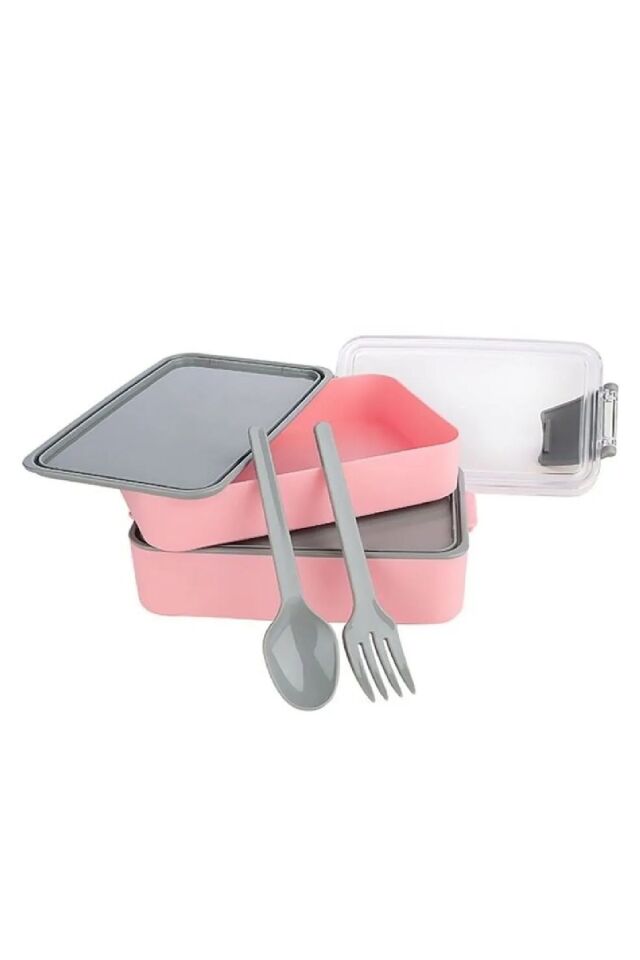 Pembe Fely 900 ml Beslenme Kabı Seti Saklama Kabı & Lunch Box Beslenme Kutusu Yeni Nesil Sefer Tası