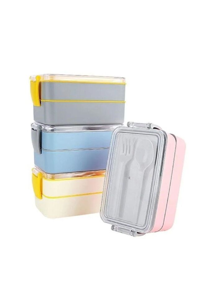 Pembe Fely 900 ml Beslenme Kabı Seti Saklama Kabı & Lunch Box Beslenme Kutusu Yeni Nesil Sefer Tası