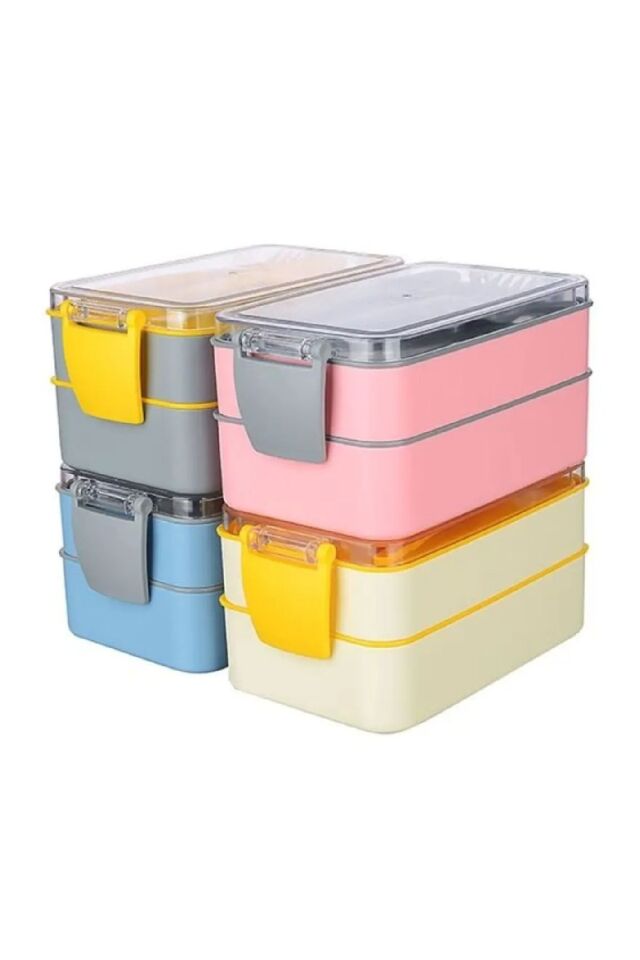 Pembe Fely 900 ml Beslenme Kabı Seti Saklama Kabı & Lunch Box Beslenme Kutusu Yeni Nesil Sefer Tası