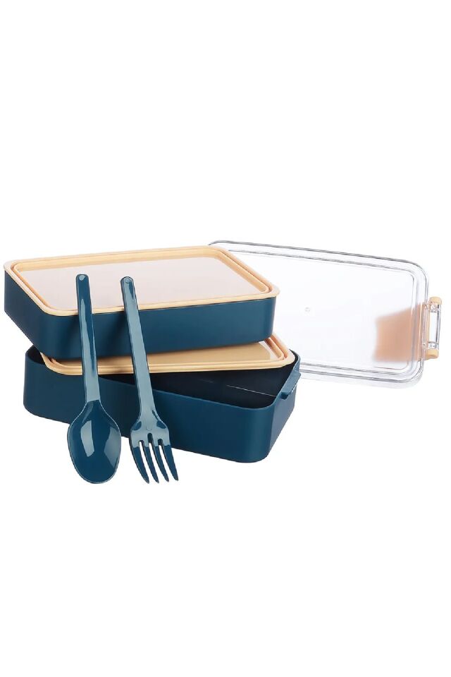 Mavi Fely 900 ml Beslenme Kabı Seti & Saklama Kabı & Lunch Box Beslenme Kutusu Yeni Nesil Sefer Tası
