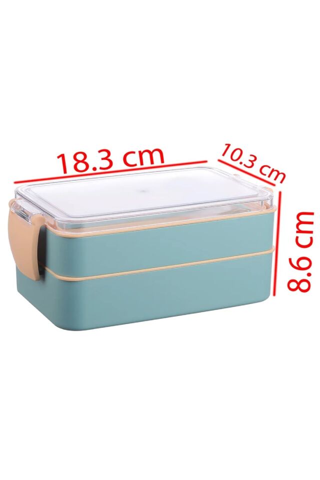 Yeşil Fely 900 ml Beslenme Kabı Seti Saklama Kabı & Lunch Box Beslenme Kutusu Yeni Nesil Sefer Tası