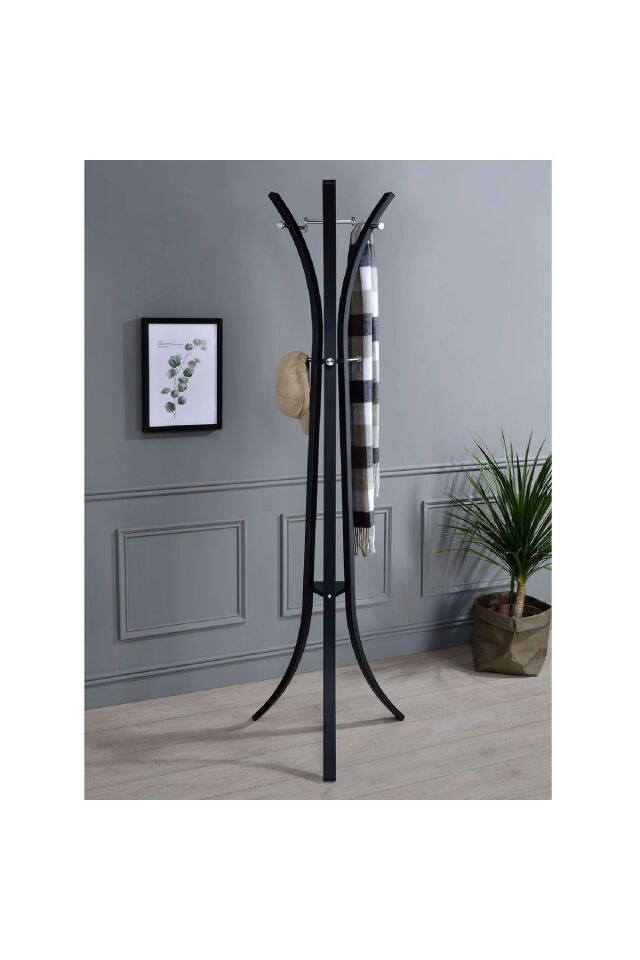 Metal Lobby Ayaklı Portmanto Askılık Pembe 40 cm 185 cm Lüks Lüx Askılık