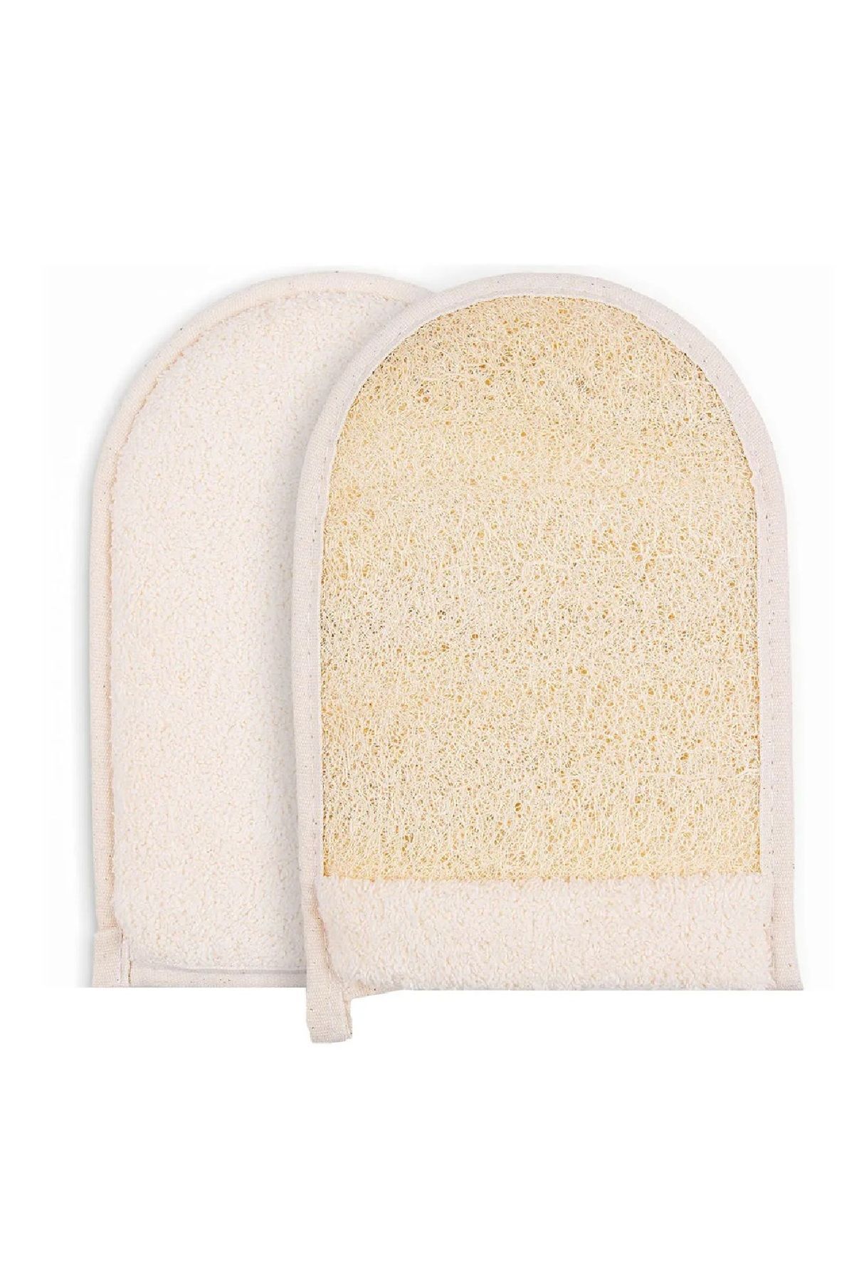 Doğal Kabak Lifli Duş Banyo Kesesi, Banyo Eldiveni Çift Taraflı Eldiven, 21 X 15