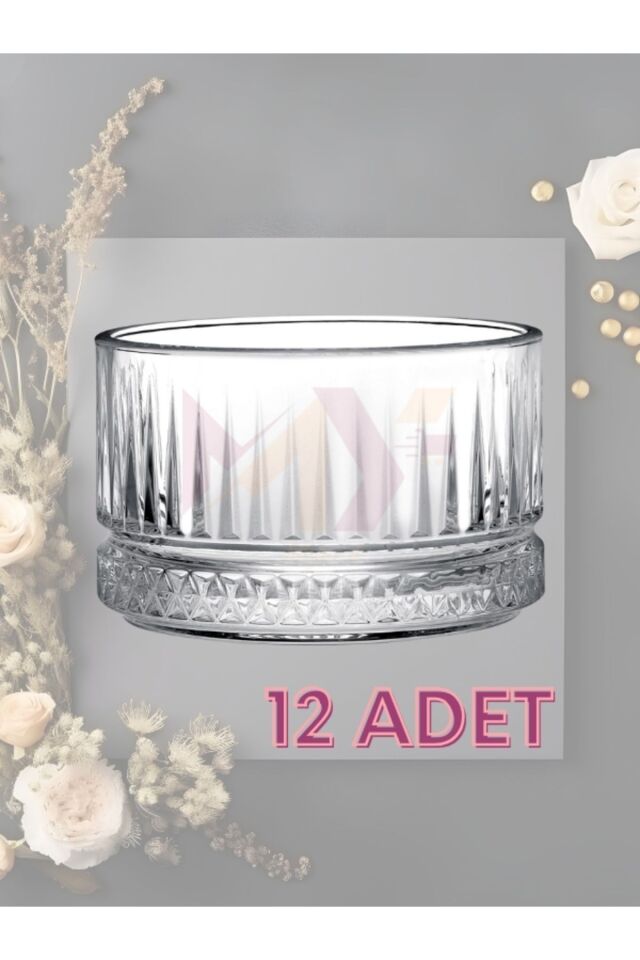 12 Adet 230 cc Cam Elysia Çerezlik, Cam Kase, Lüks Çerezlik
