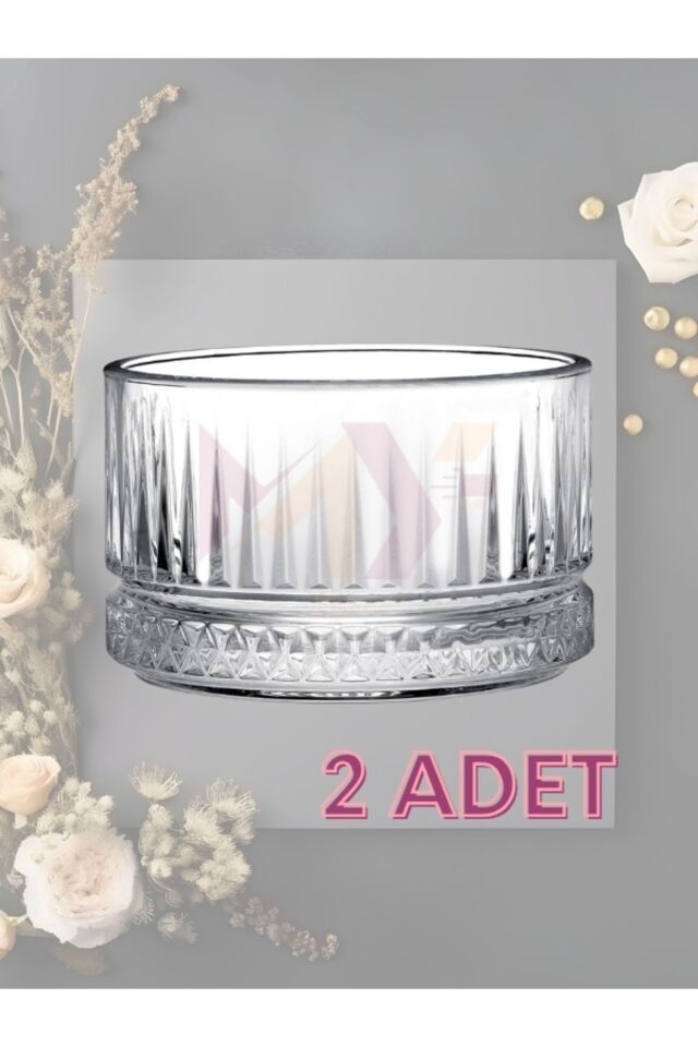 2 Adet 230 cc Cam Elysia Çerezlik, Cam Kase, Lüks Çerezlik