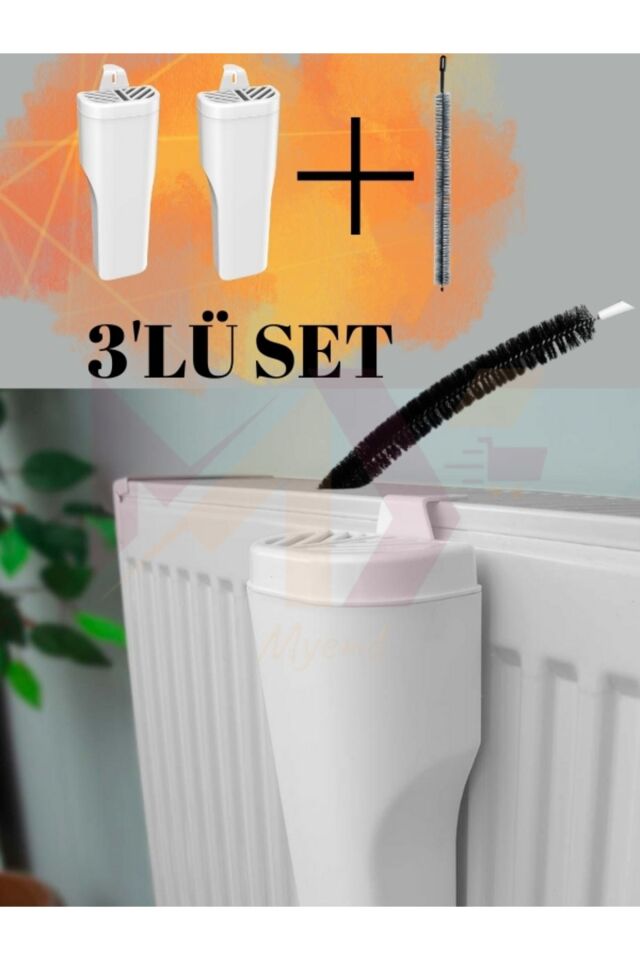 3'lü Set, 2 Adet Kalorifer Petek Suluğu ve 1 Adet Petek Temizleme Fırçası Deco