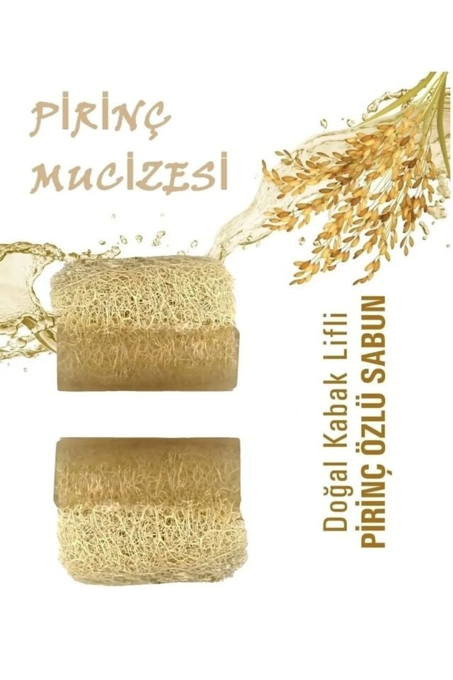 Doğal Kabak Lifli Pirinçli Sabunu Beyazlatıcı Etkili 100Gr