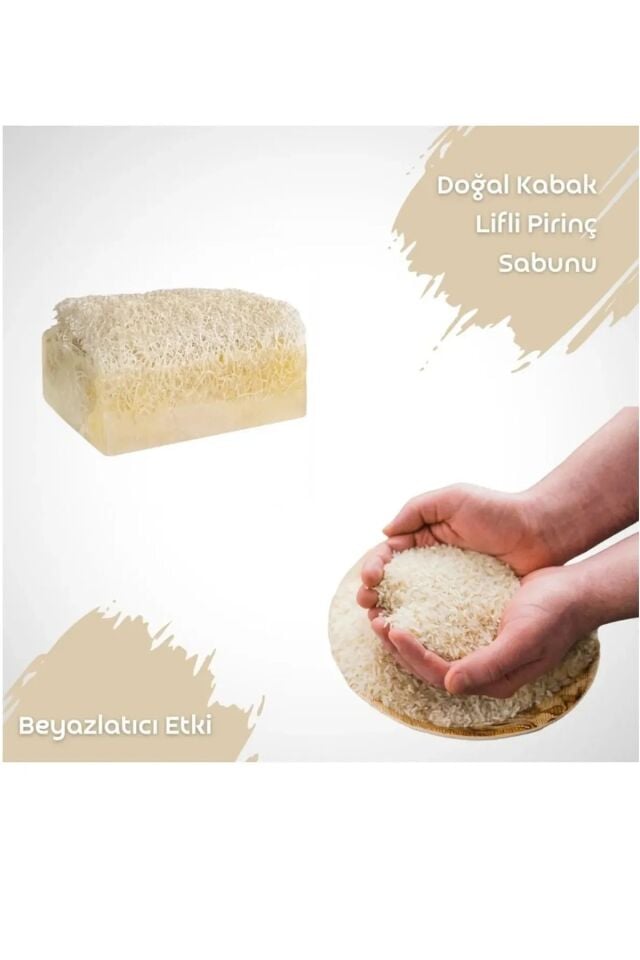 Doğal Kabak Lifli Pirinçli Sabunu Beyazlatıcı Etkili 100Gr