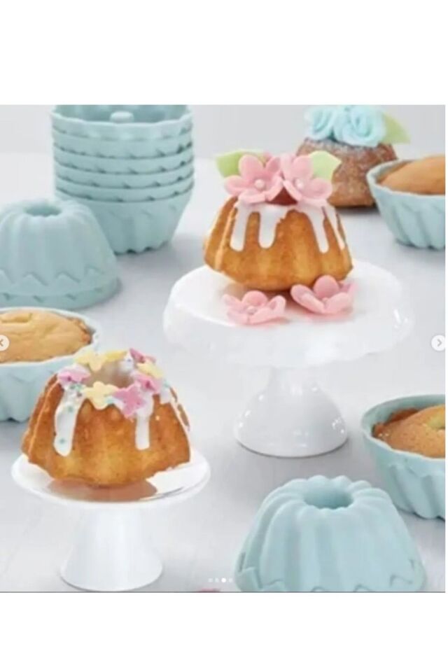 6'lı Silikon Küçük Muffin Kek Kalıbı %100 Yanmaz Silikon