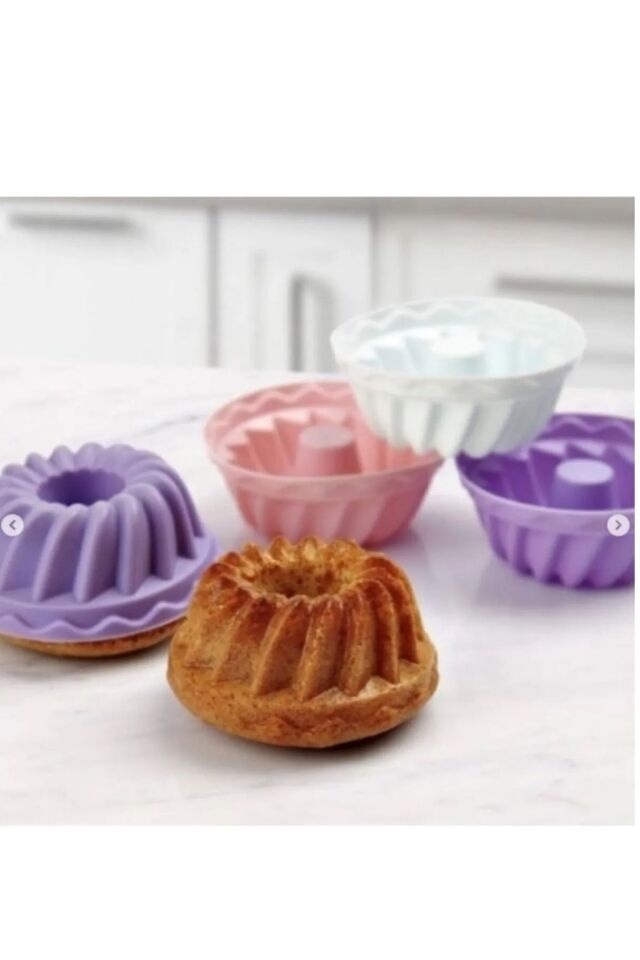 6'lı Silikon Küçük Muffin Kek Kalıbı %100 Yanmaz Silikon