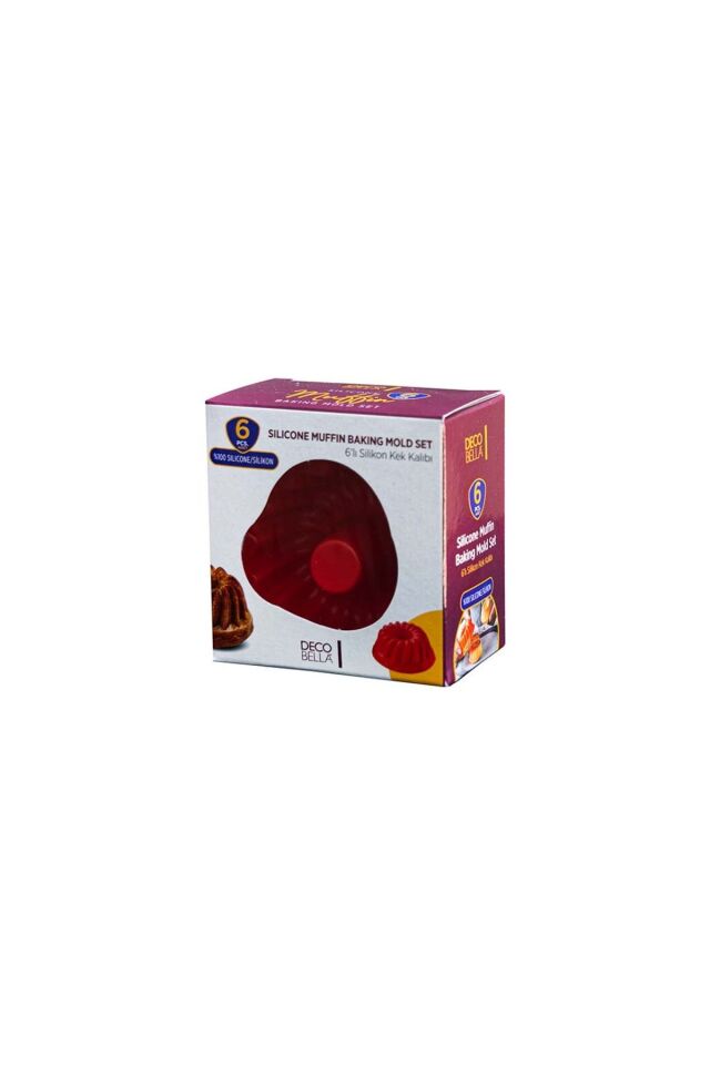 6'lı Silikon Küçük Muffin Kek Kalıbı %100 Yanmaz Silikon