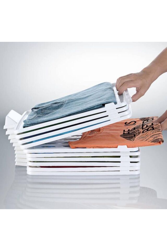 4 Adet Dolap İçi T-Shirt Düzenleyici, T-Shirt Gömlek Bluz Düzenleme Aparatı