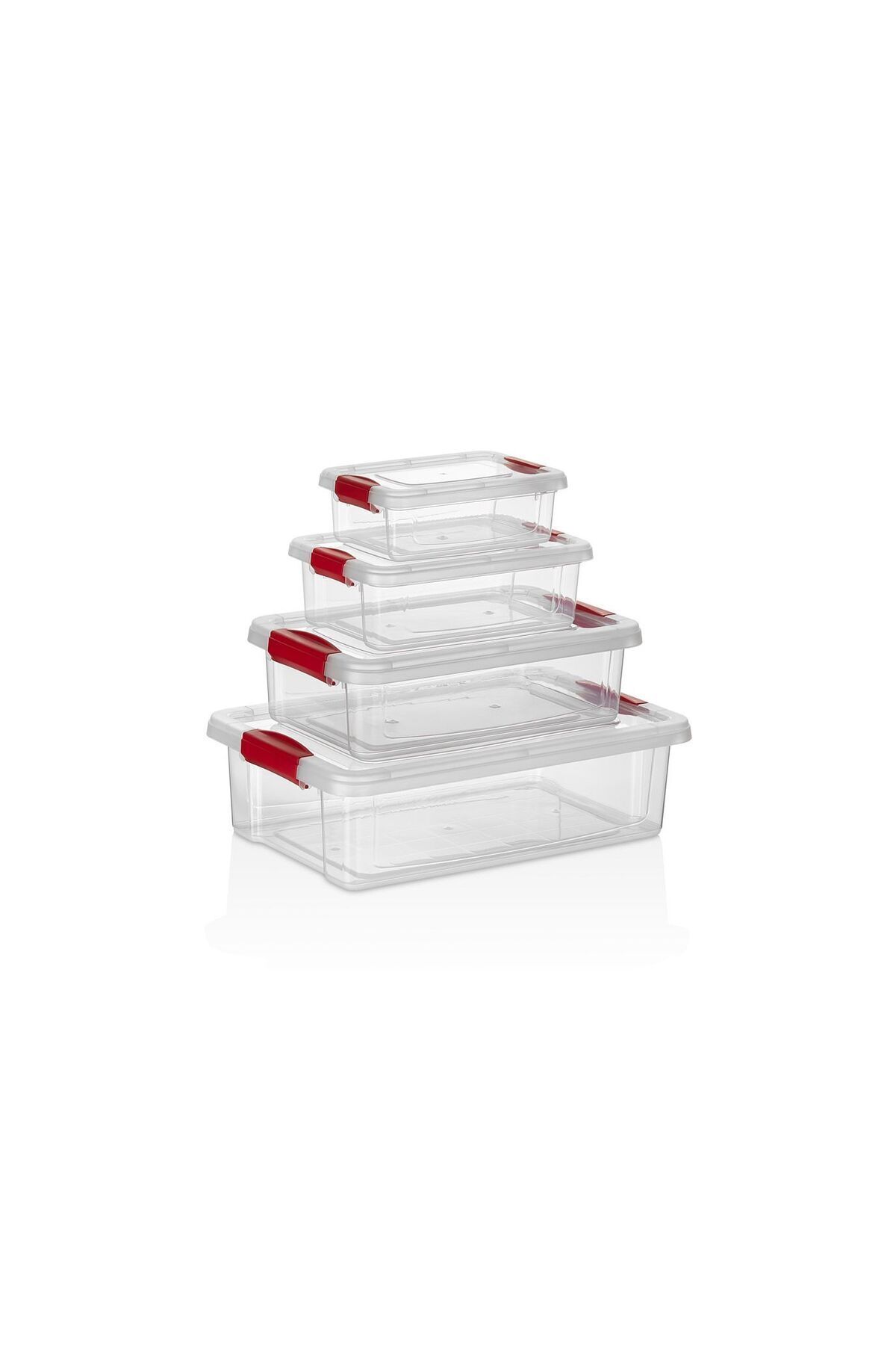 Fresh & Clink Saklama Kabı Set (4'LÜ) 0,80 Lt. X 1,50 Lt. X 3,00 Lt 6,00 Lt Org-466