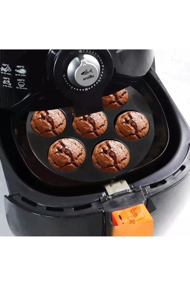 Silikon Airfryer Muffin Cupcake Kek -Kurabiye Pişirme Kalıbı 7 Bölmeli