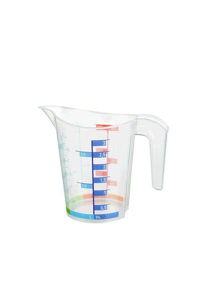 330 ml Ölçü Kabı, Ölçülü Mutfak Kabı, Dereceli Renkli Ölçü Kabı, Pratik Ölçülü Kap