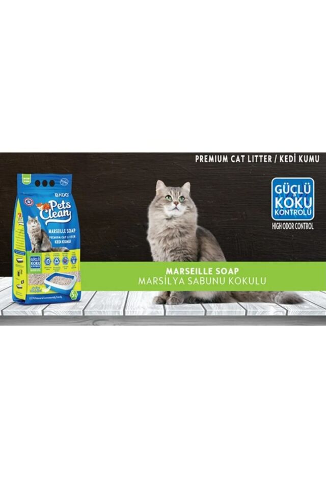 4 Adet Bado Pets Clean Kedi Kumu Sabun Kokulu 5 Lt