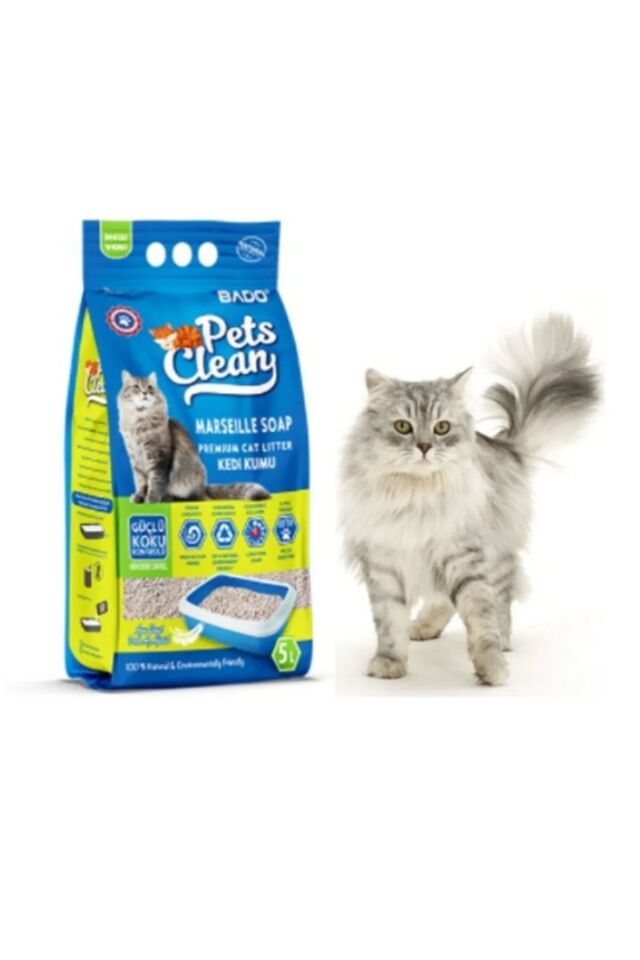 2 Adet Bado Pets Clean Kedi Kumu Sabun Kokulu 5 Lt