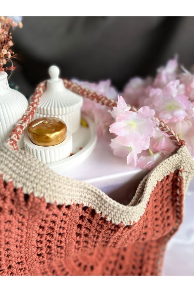 El Yapımı Örgü Çanta, Kadın Omuz Çantası, Plaj Çantası, Tasarım, Handmade