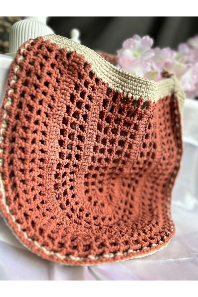 El Yapımı Örgü Çanta, Kadın Omuz Çantası, Plaj Çantası, Tasarım, Handmade