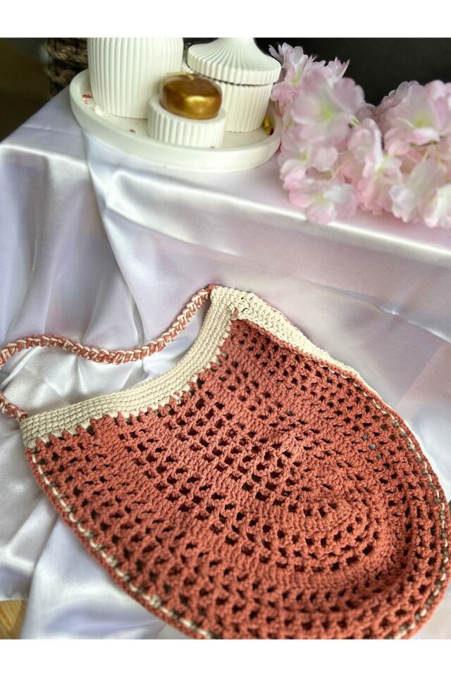 El Yapımı Örgü Çanta, Kadın Omuz Çantası, Plaj Çantası, Tasarım, Handmade