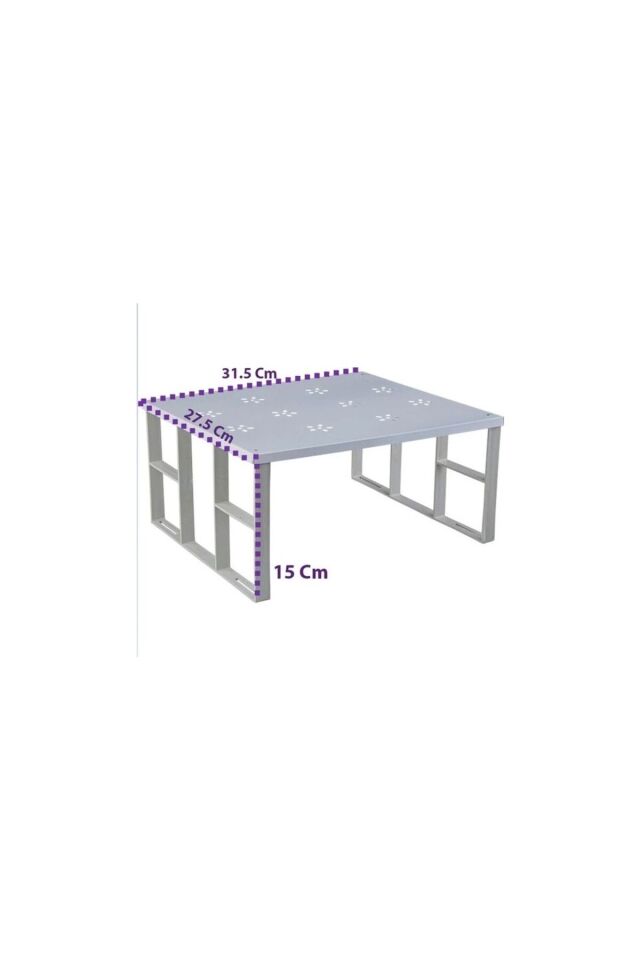 2 Adet Organizer Büyük Dolap İçi Düzenleyici Metal Raf, Bardak Rafı, Düzenleme Rafı