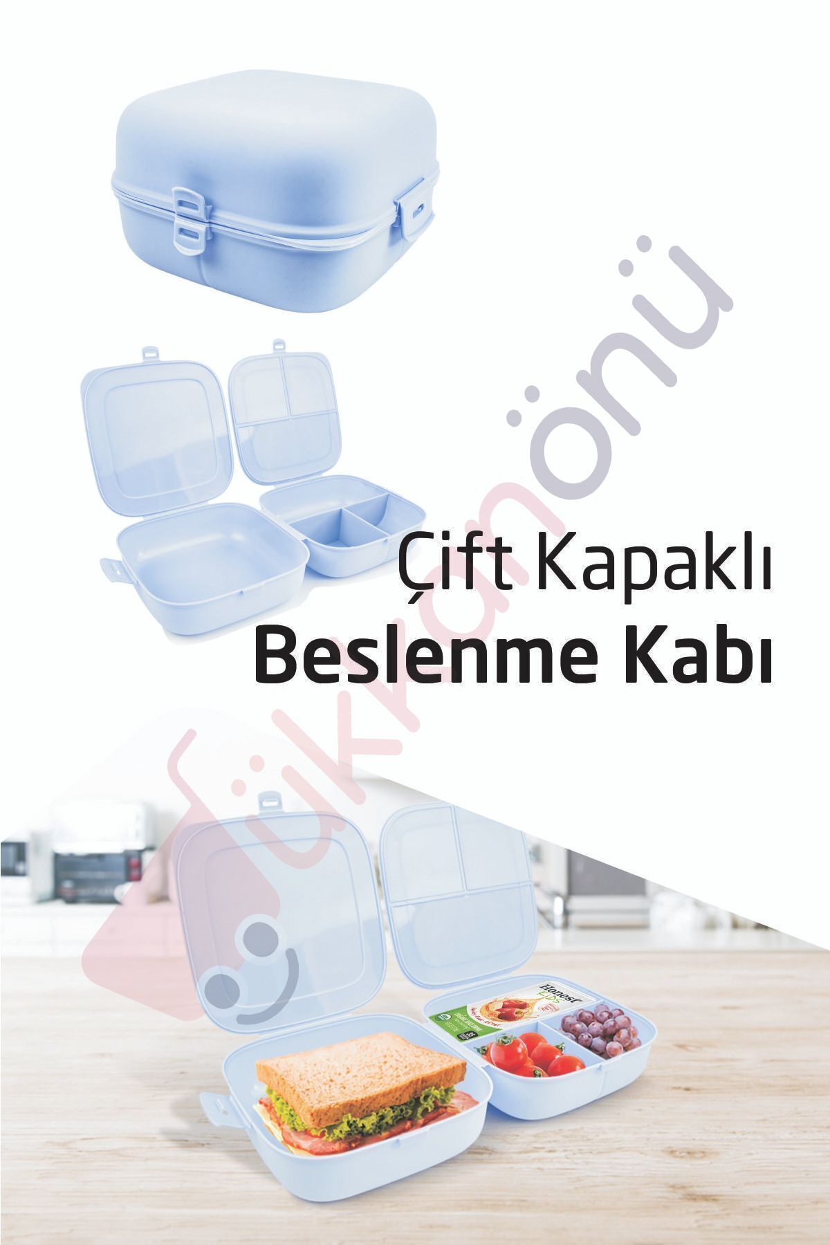 Çift Taraflı Beslenme Kabı - Beslenme Çantası