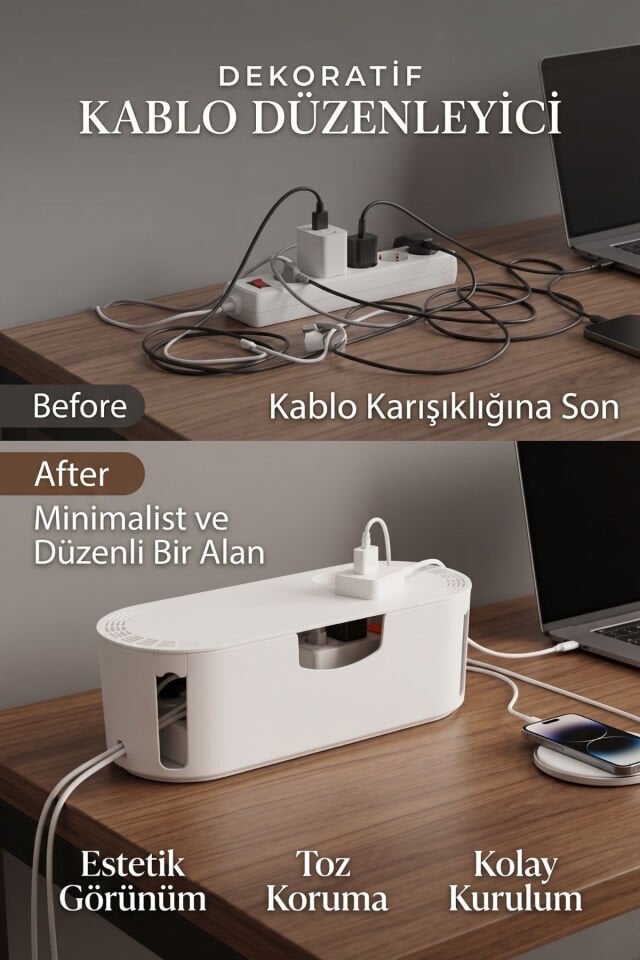Kablo Düzenleyici, Kablo Gizleme Kutusu, Kablo Organizer