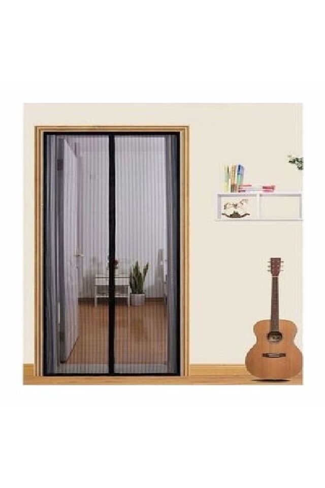 Mıknatıslı Kapı Sinekliği Tül Perde Sineklik Balkon Bahçe Kapısı Sinek Böcek Önleyici 2 Parça