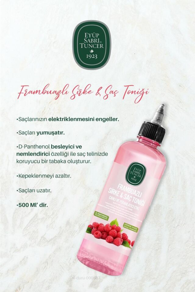 Frambuazlı Sirke & Saç Toniği 500 ml 24 AL 22 ÖDE ve Pamuk