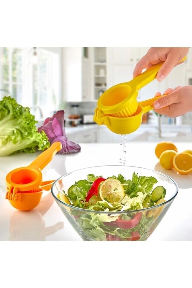 Pratik Sert Plastik Limon Sıkacağı - Limon Press Narenciye Sıkacağı