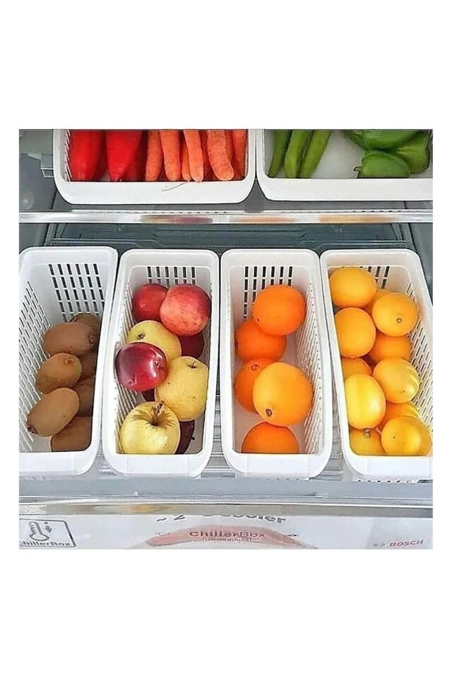4 Adet Gondol Buzdolabı Düzenleyici, Sebze Meyve Sepeti, Mutfak Banyo Tezgah Altı Üstü Organizer