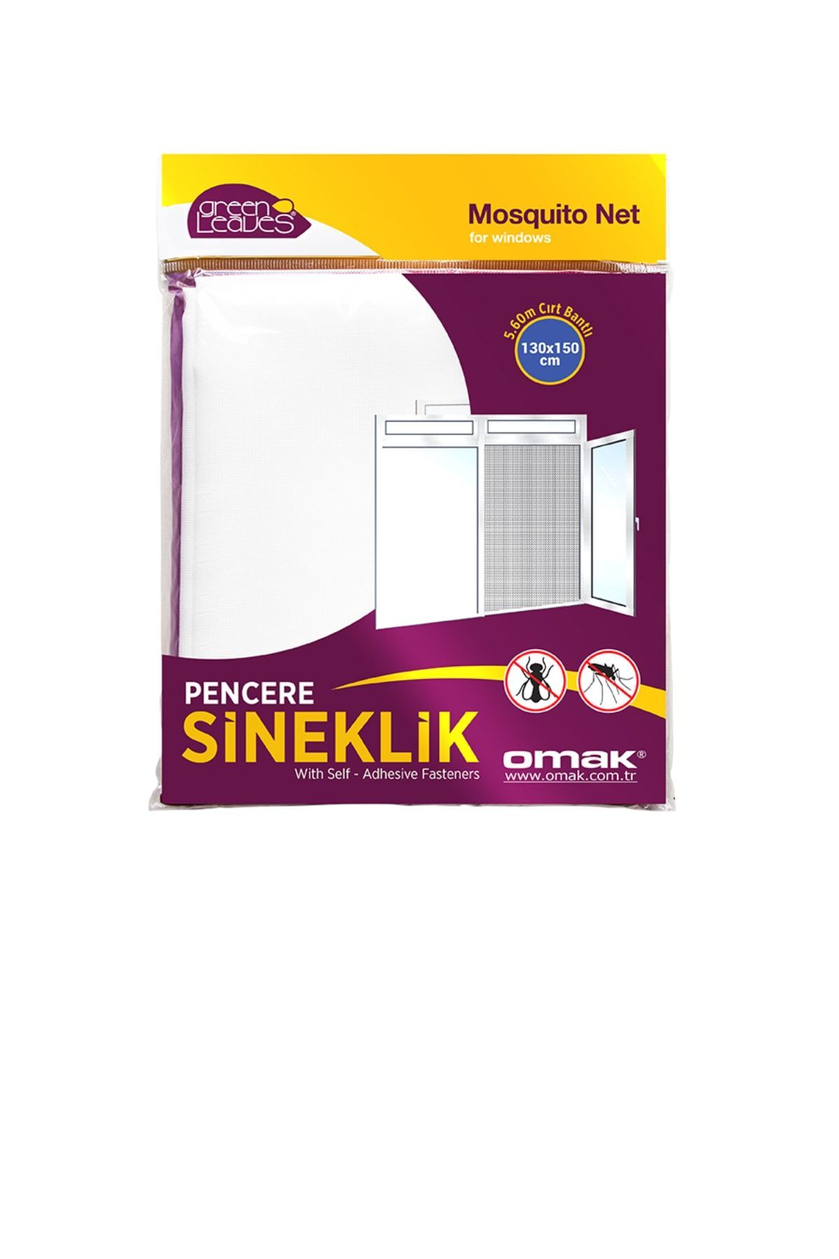 Pencere Sineklik Hazır Pencere Sinekliği Cırt Bantlı 130x150 cm