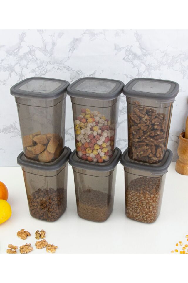 6 Adet Dikdörtgen Saklama Kabı - 1,1 Lt. 1100 Ml. 50880
