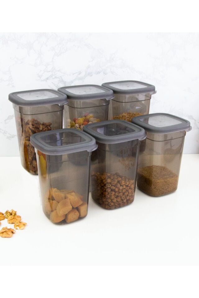 6 Adet Dikdörtgen Saklama Kabı - 1,1 Lt. 1100 Ml. 50880