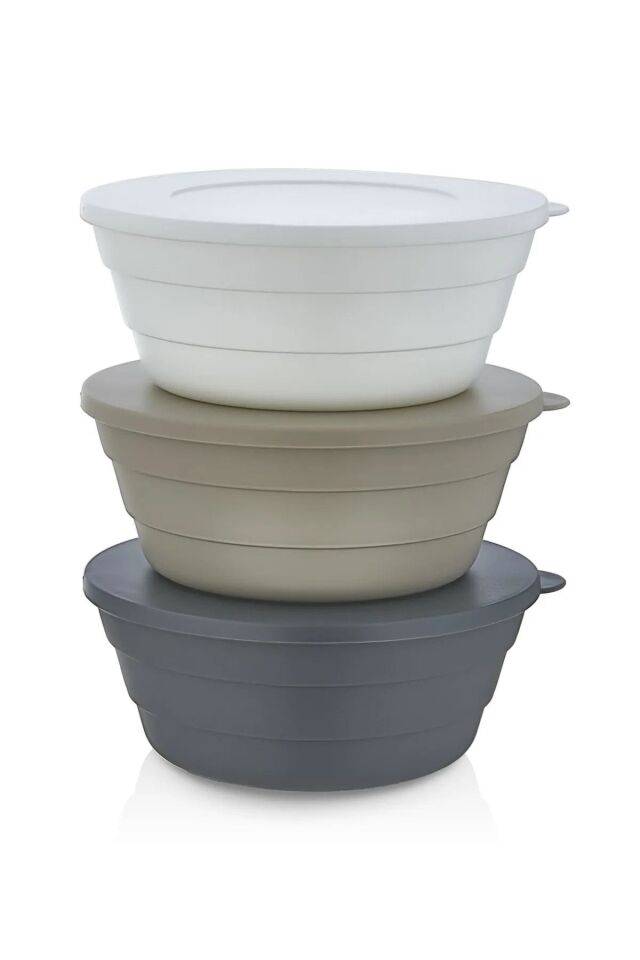 3 Lü Saklama Kabı Kahvaltılık Çerezlik 350 Ml Kp-149