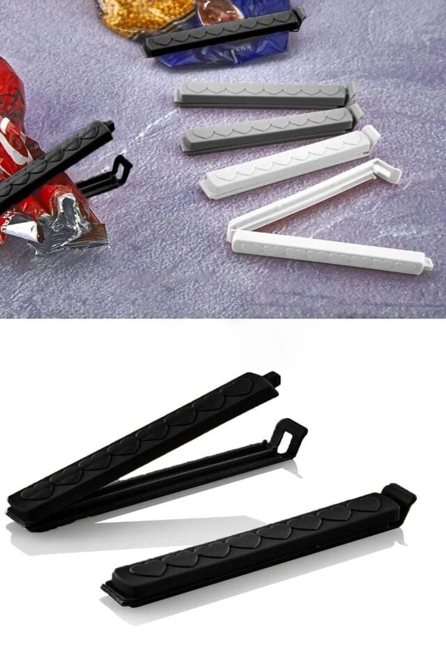 12 Adet Pratik Poşet Kapatıcı Klips Kp-143