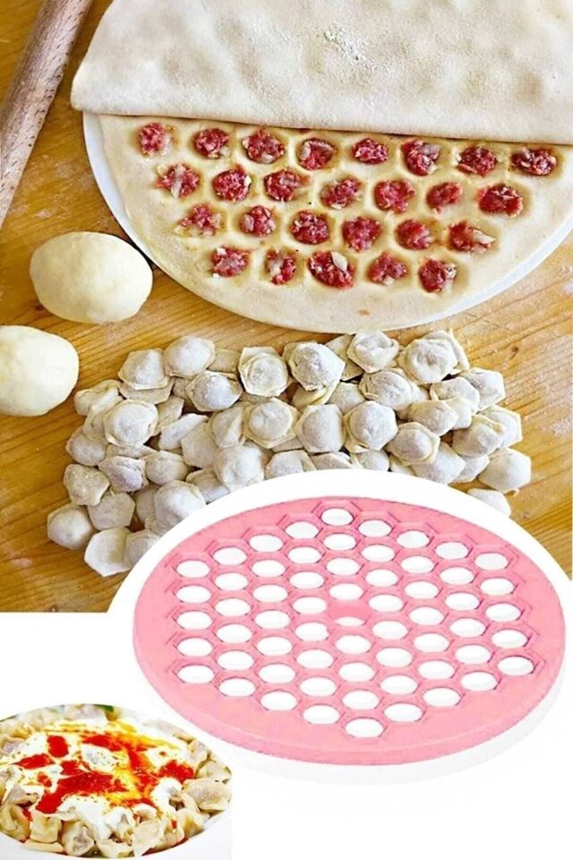 Pratik Küçük Mantı Kalıbı Mantı Matik Hamur Kesme Aparatı 24 cm Kp-106