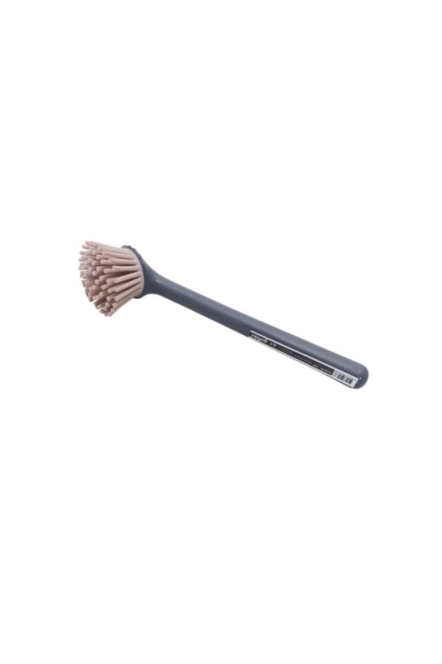 Lavabo Bulaşık Fırçası Yuvarlak G-163 Silikon Başlıklı Bulaşık Temizleme Fırçası (SİYAH)