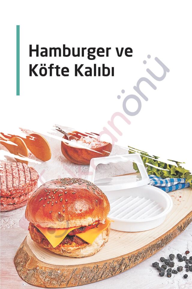 Hamburger Köfte Kalıbı Köfte Presi Şekillendirici Burger Press Pratik Köfte Yapma Aparatı